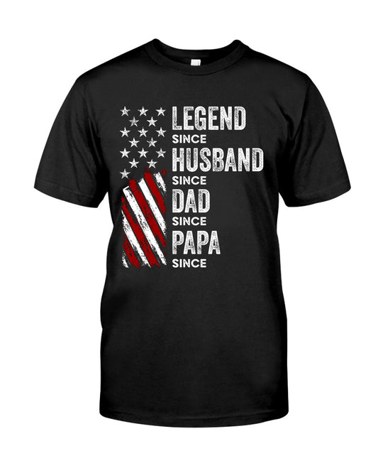 Father's Day Gifts, Legend, Husband, Dad And Grandpa Custom Family Name - Personalized Shirt