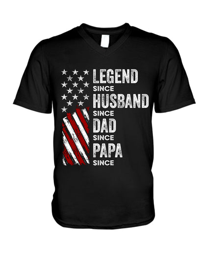 Father's Day Gifts, Legend, Husband, Dad And Grandpa Custom Family Name - Personalized Shirt