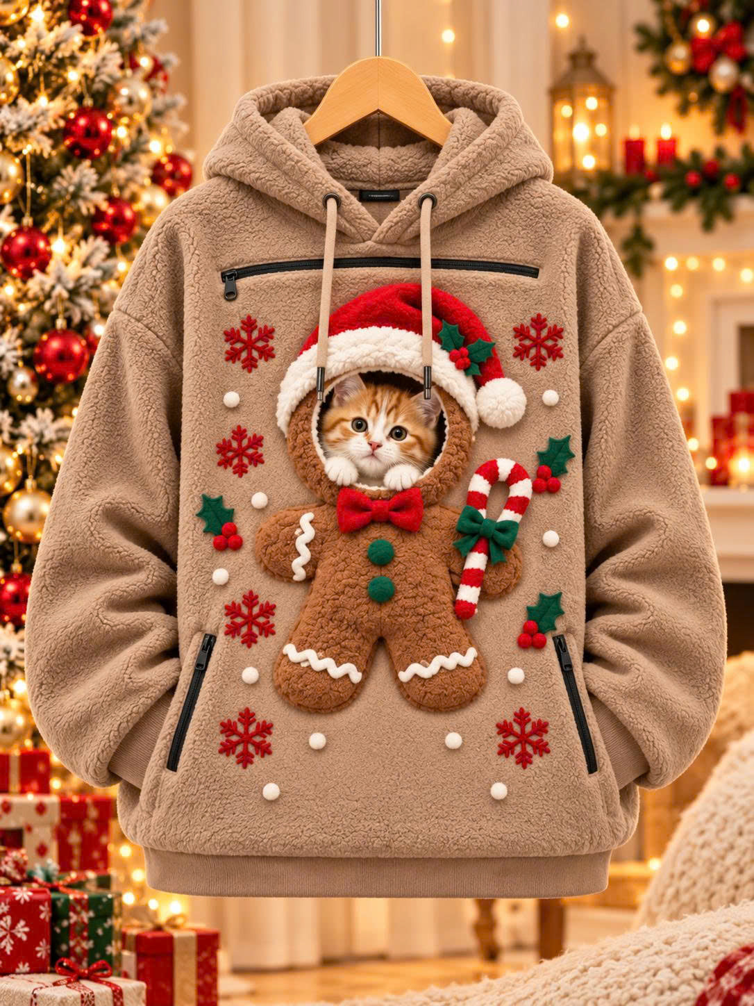 Pet Christmas 3D Printed Hooded Pullover