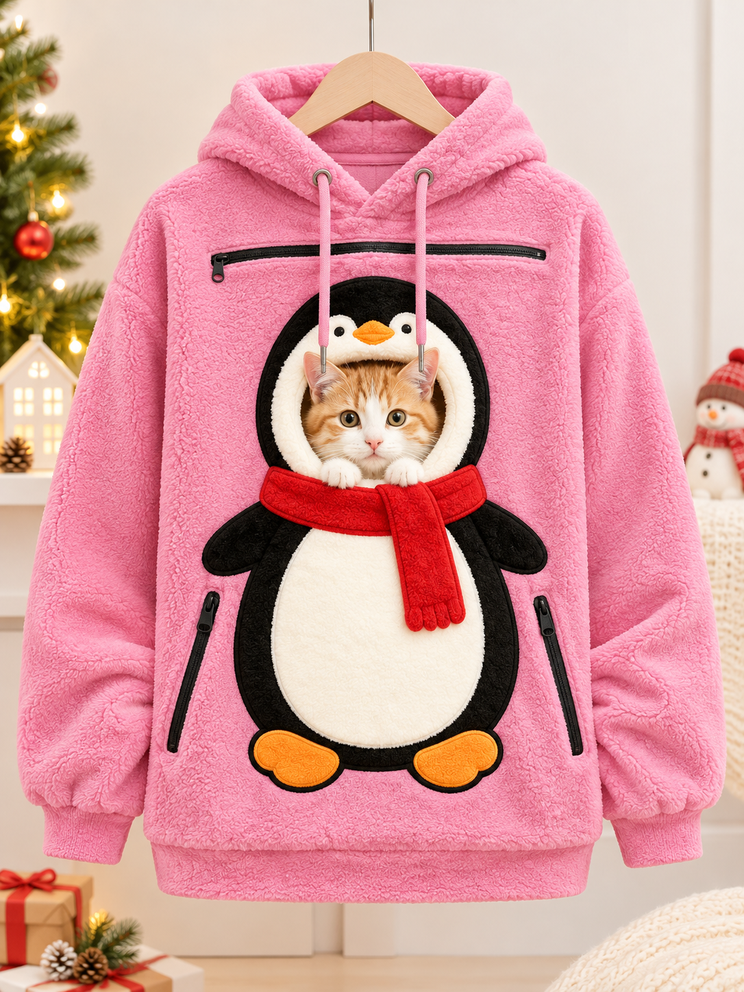 Pet Christmas 3D Printed Hooded Pullover