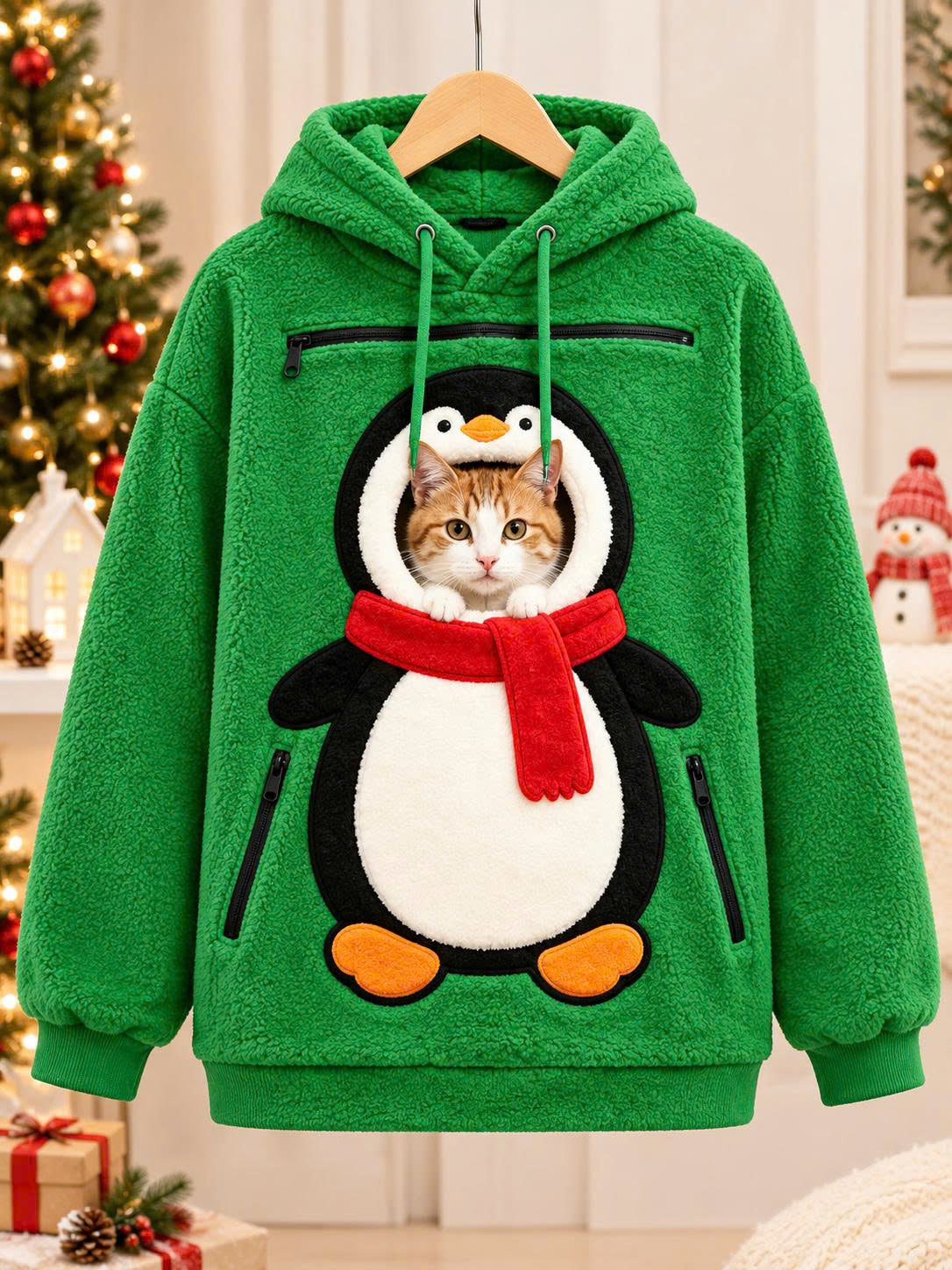 Pet Christmas 3D Printed Hooded Pullover