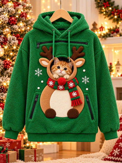 Pet Christmas 3D Printed Hooded Pullover