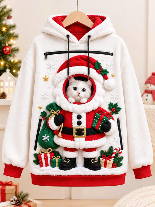 Pet Christmas 3D Printed Hooded Pullover