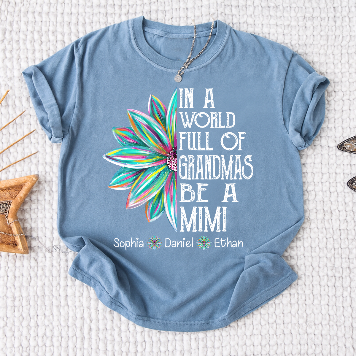 In A World Full Of Grandmas Be A Mimi Shirt, Personalized Mimi