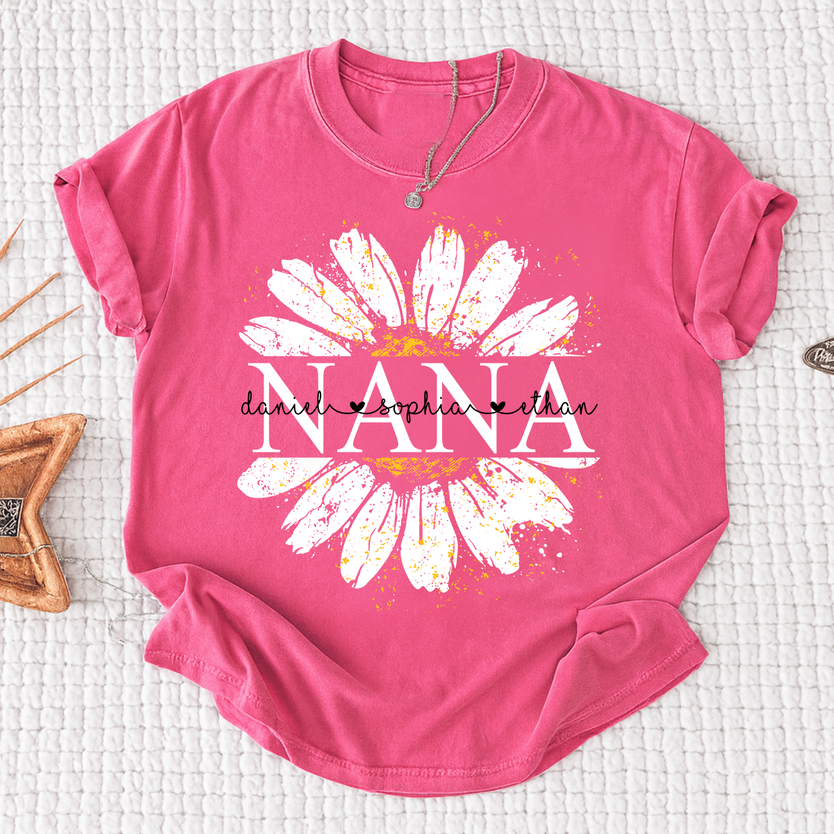 Personalized Nana Shirt with Beautiful Daisy Print – Custom Grand