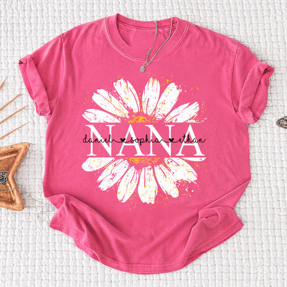 Personalized Nana Shirt with Beautiful Daisy Print – Custom Grand