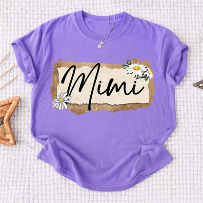 Custom Mimi T-Shirt, Floral Daisy Design,Great Gift for Mimi Grandma
