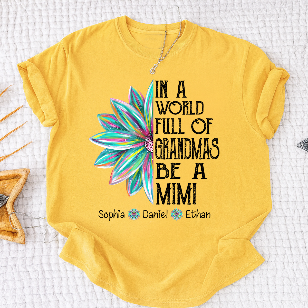 In A World Full Of Grandmas Be A Mimi Shirt, Personalized Mimi