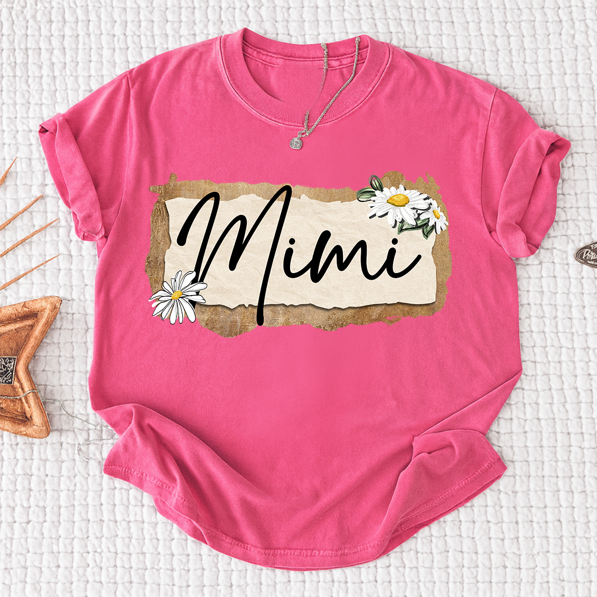 Custom Mimi T-Shirt, Floral Daisy Design,Great Gift for Mimi Grandma
