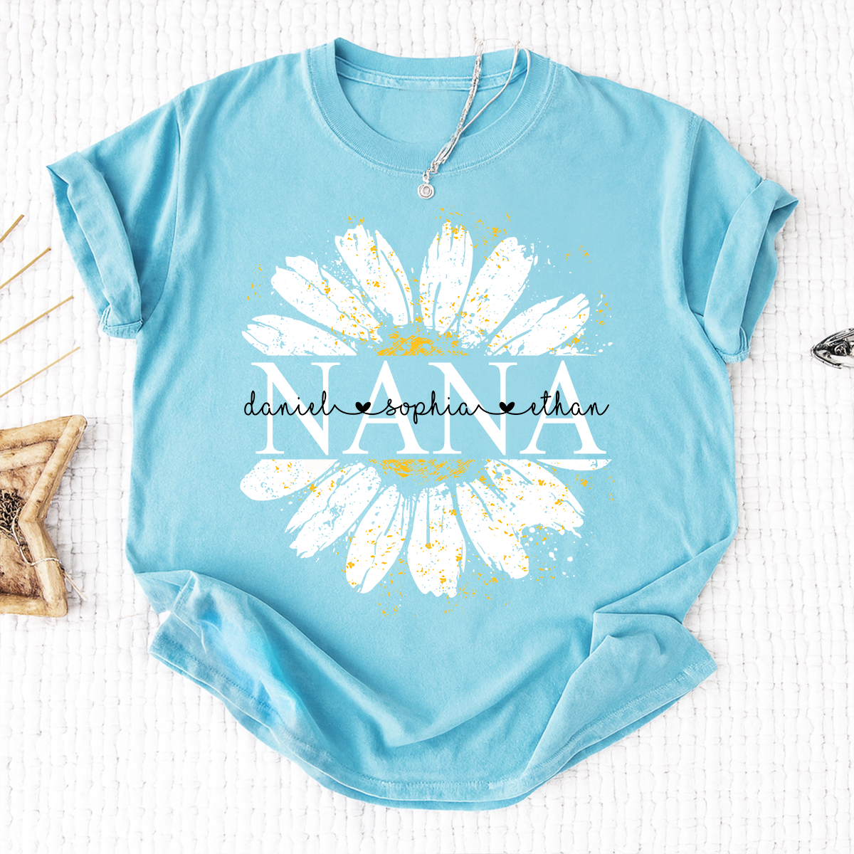 Personalized Nana Shirt with Beautiful Daisy Print – Custom Grand