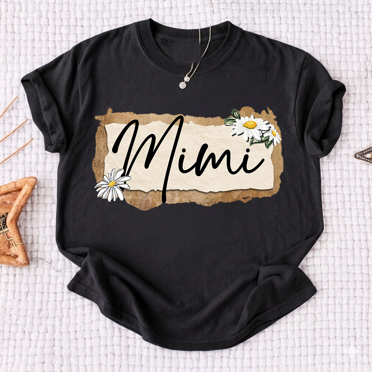 Custom Mimi T-Shirt, Floral Daisy Design,Great Gift for Mimi Grandma
