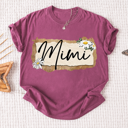 Custom Mimi T-Shirt, Floral Daisy Design,Great Gift for Mimi Grandma
