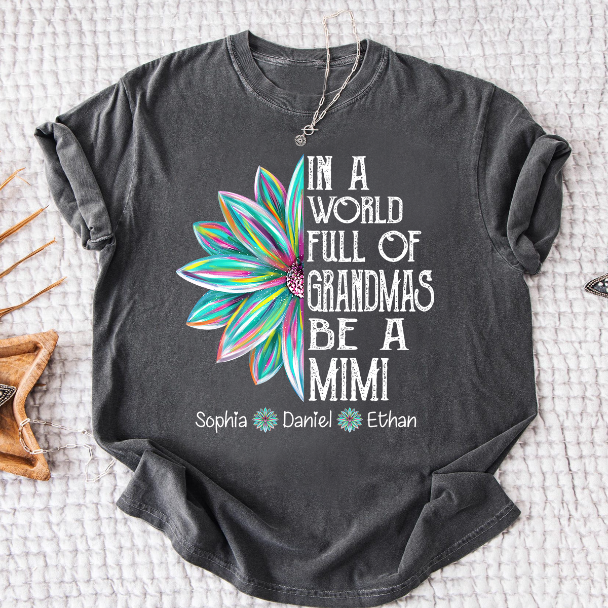 In A World Full Of Grandmas Be A Mimi Shirt, Personalized Mimi