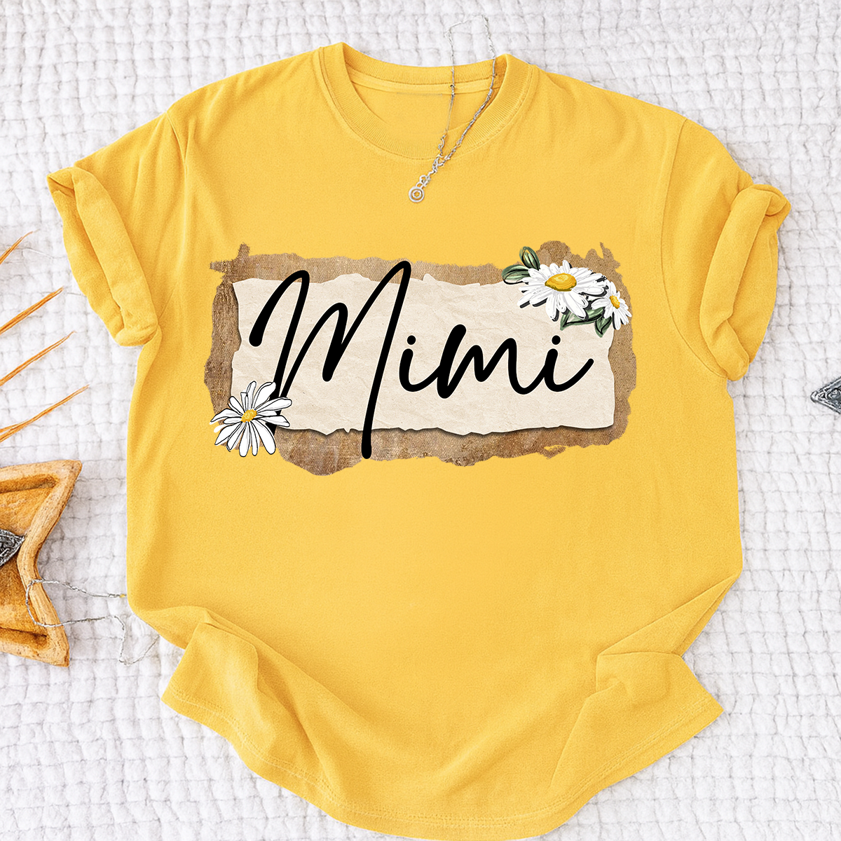 Custom Mimi T-Shirt, Floral Daisy Design,Great Gift for Mimi Grandma