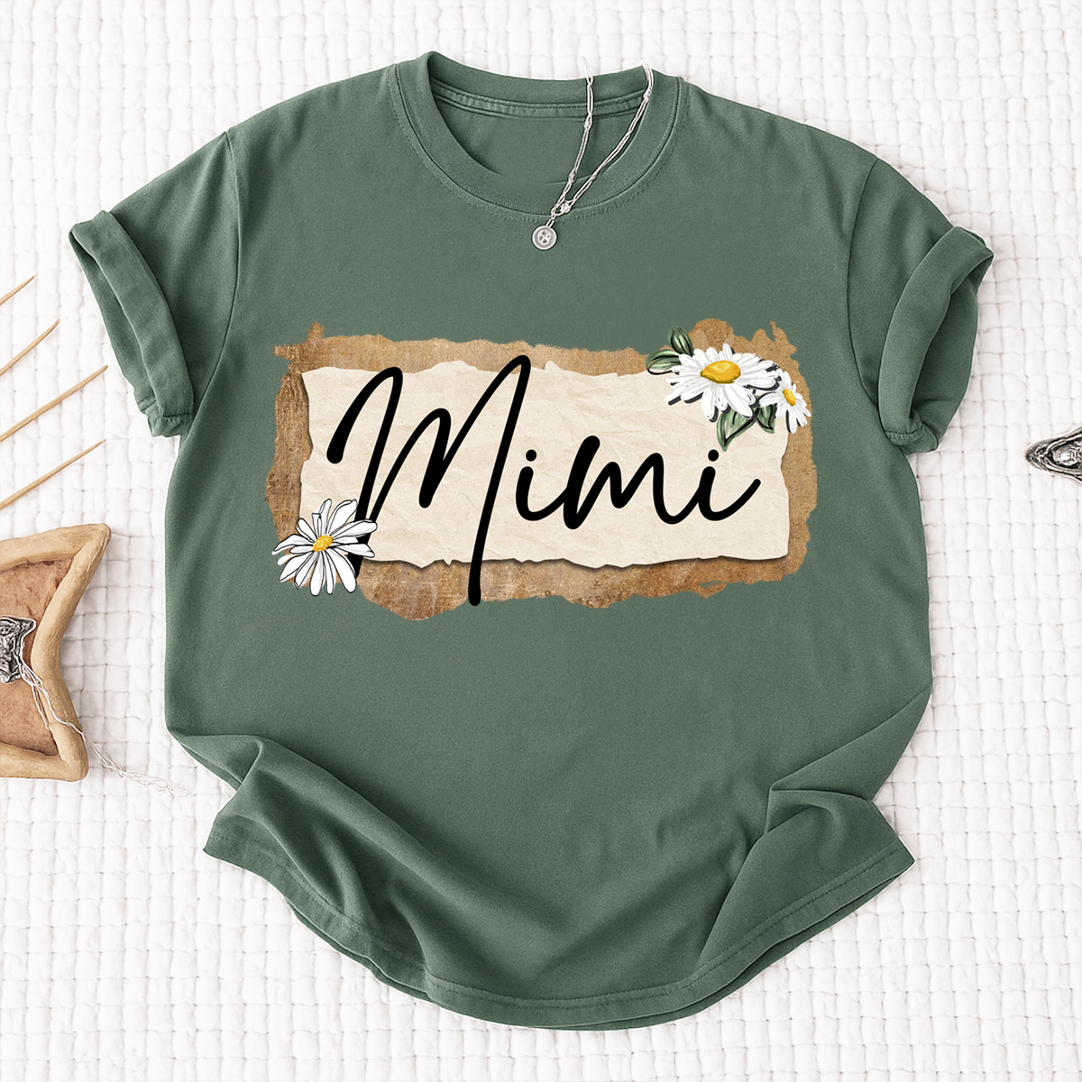 Custom Mimi T-Shirt, Floral Daisy Design,Great Gift for Mimi Grandma