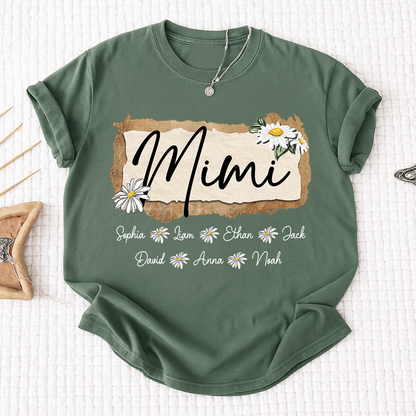 Custom Mimi T-Shirt, Floral Daisy Design,Great Gift for Mimi Grandma
