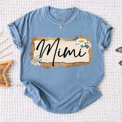 Custom Mimi T-Shirt, Floral Daisy Design,Great Gift for Mimi Grandma