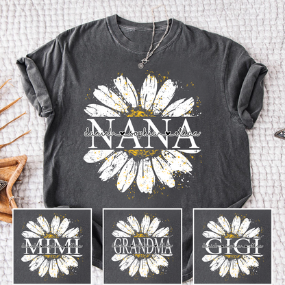 Personalized Nana Shirt with Beautiful Daisy Print – Custom Grand