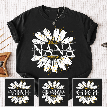 Personalized Nana Shirt with Beautiful Daisy Print – Custom Grand