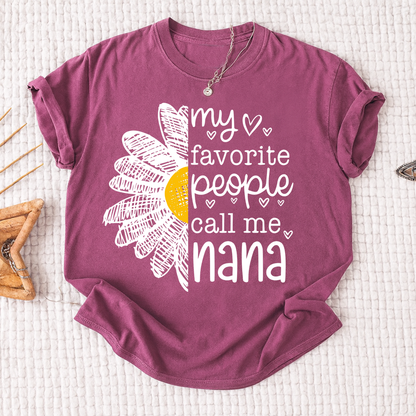 My Favorite People Call Me Nana Shirt, Personalized with Grandkid