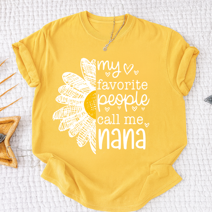 My Favorite People Call Me Nana Shirt, Personalized with Grandkid
