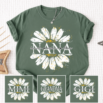 Personalized Nana Shirt with Beautiful Daisy Print – Custom Grand