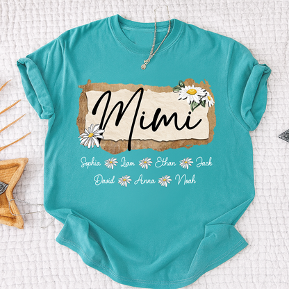 Custom Mimi T-Shirt, Floral Daisy Design,Great Gift for Mimi Grandma