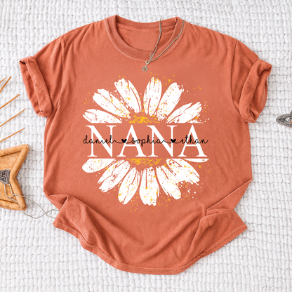 Personalized Nana Shirt with Beautiful Daisy Print – Custom Grand