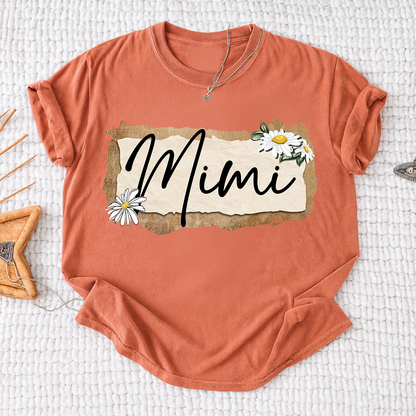 Custom Mimi T-Shirt, Floral Daisy Design,Great Gift for Mimi Grandma