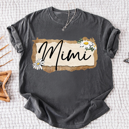 Custom Mimi T-Shirt, Floral Daisy Design,Great Gift for Mimi Grandma