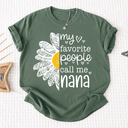 My Favorite People Call Me Nana Shirt, Personalized with Grandkid