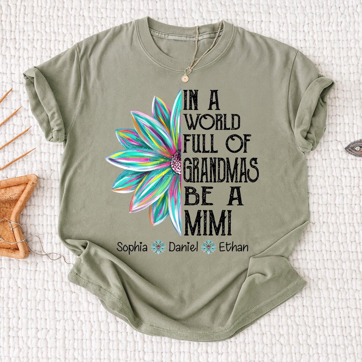 In A World Full Of Grandmas Be A Mimi Shirt, Personalized Mimi