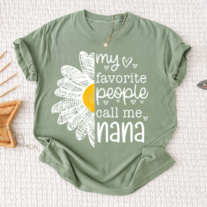 My Favorite People Call Me Nana Shirt, Personalized with Grandkid