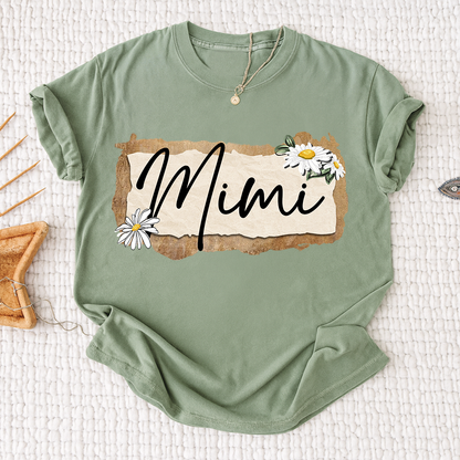 Custom Mimi T-Shirt, Floral Daisy Design,Great Gift for Mimi Grandma