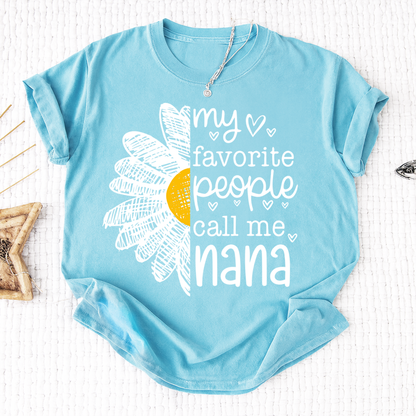 My Favorite People Call Me Nana Shirt, Personalized with Grandkid