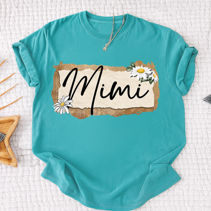 Custom Mimi T-Shirt, Floral Daisy Design,Great Gift for Mimi Grandma