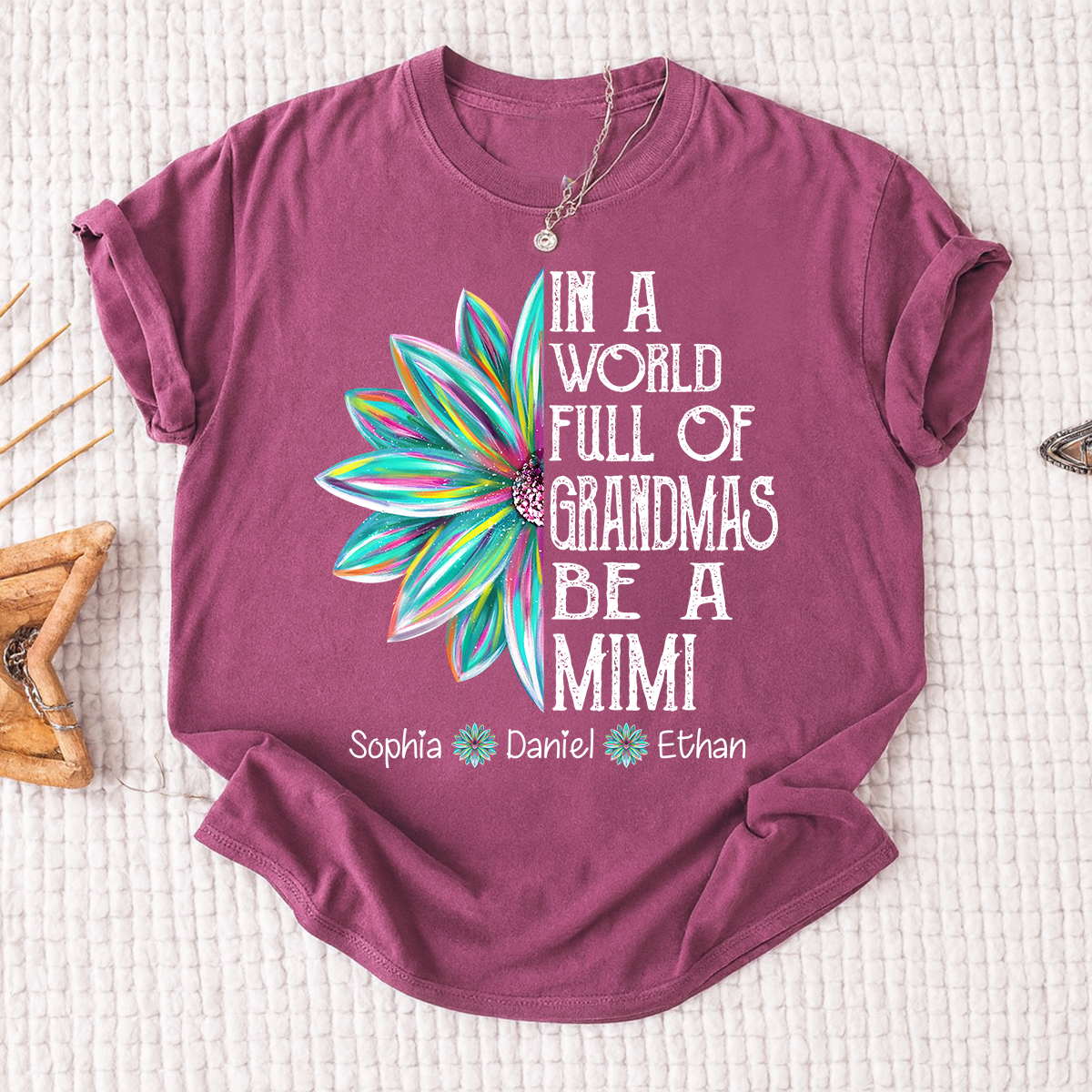 In A World Full Of Grandmas Be A Mimi Shirt, Personalized Mimi