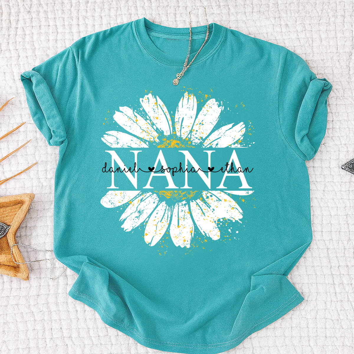 Personalized Nana Shirt with Beautiful Daisy Print – Custom Grand