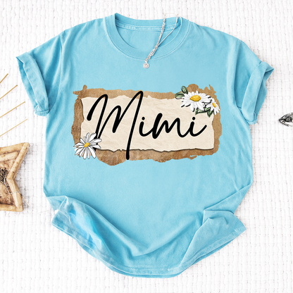 Custom Mimi T-Shirt, Floral Daisy Design,Great Gift for Mimi Grandma