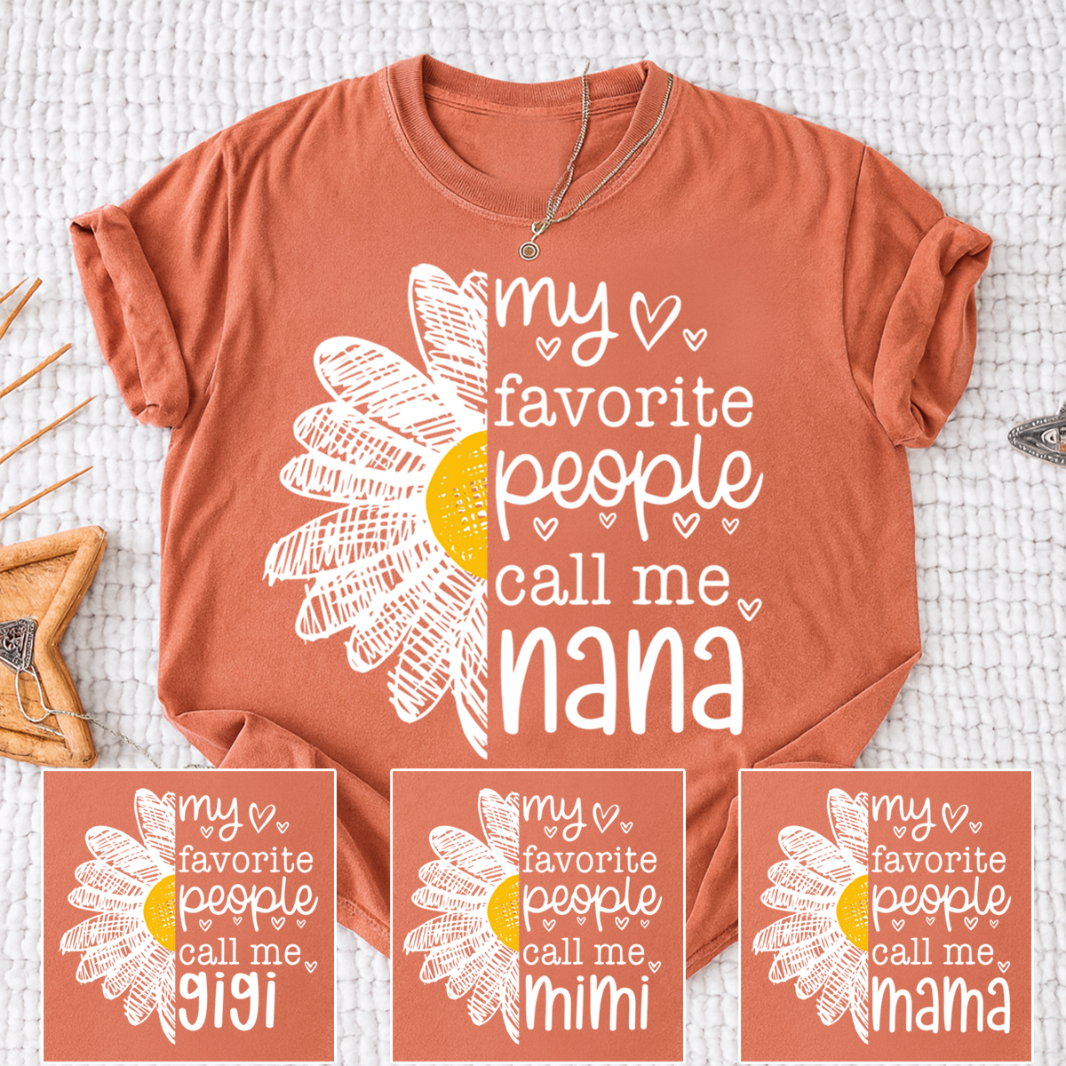My Favorite People Call Me Nana Shirt, Personalized with Grandkid
